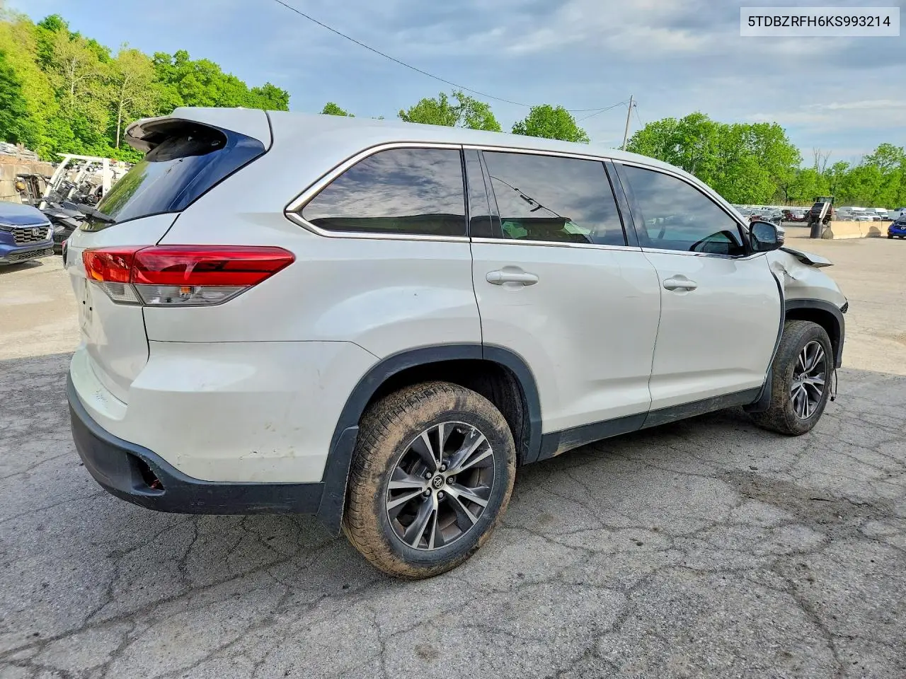 2019 Toyota Highlander Le Plus VIN: 5TDBZRFH6KS993214 Lot: 54829996