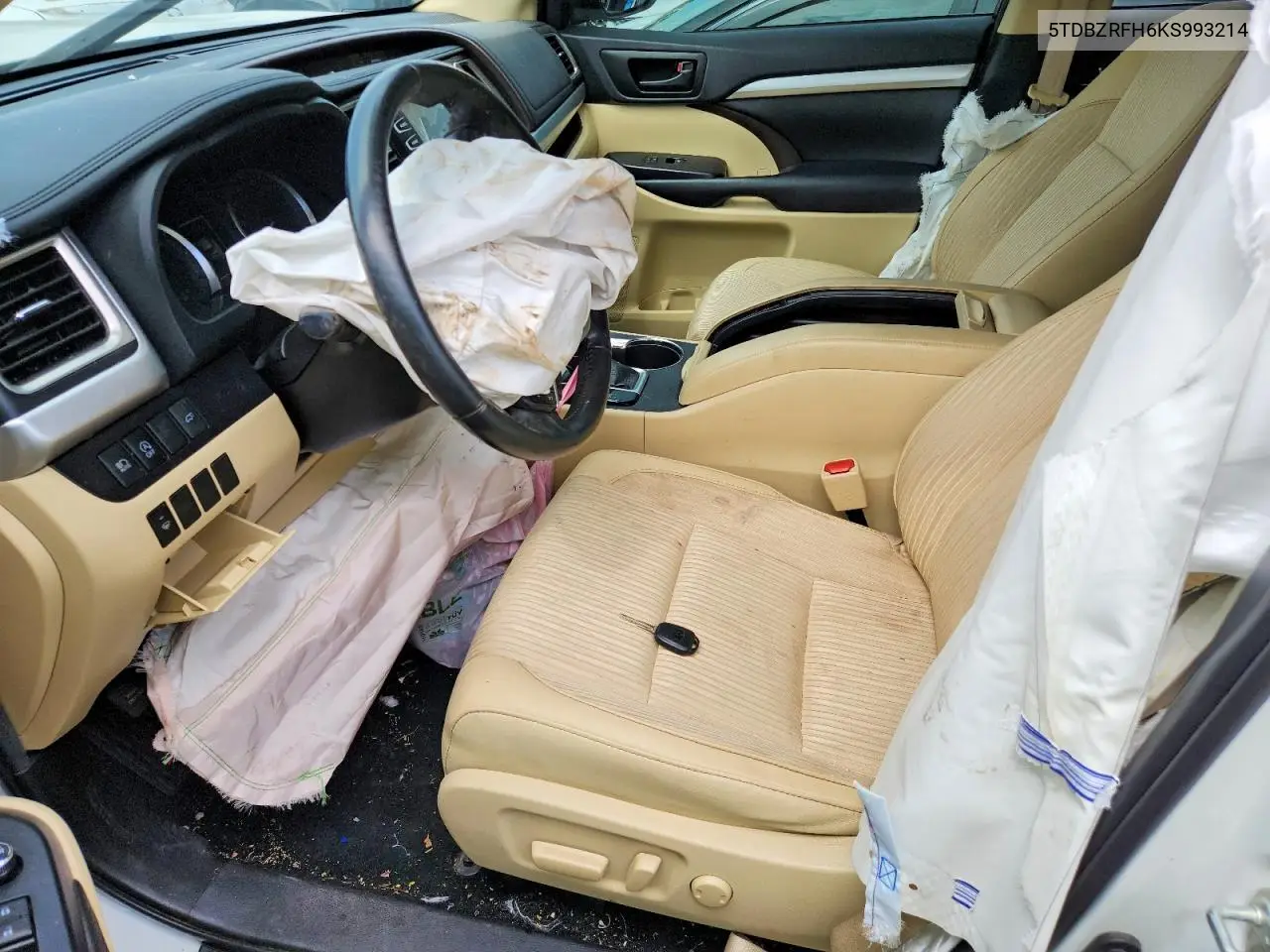 2019 Toyota Highlander Le Plus VIN: 5TDBZRFH6KS993214 Lot: 54829996