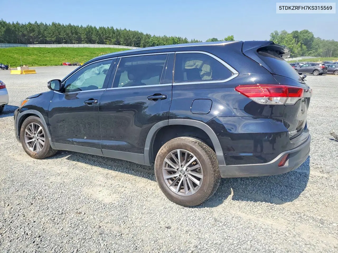 2019 Toyota Highlander Xle VIN: 5TDKZRFH7KS315569 Lot: 57141856