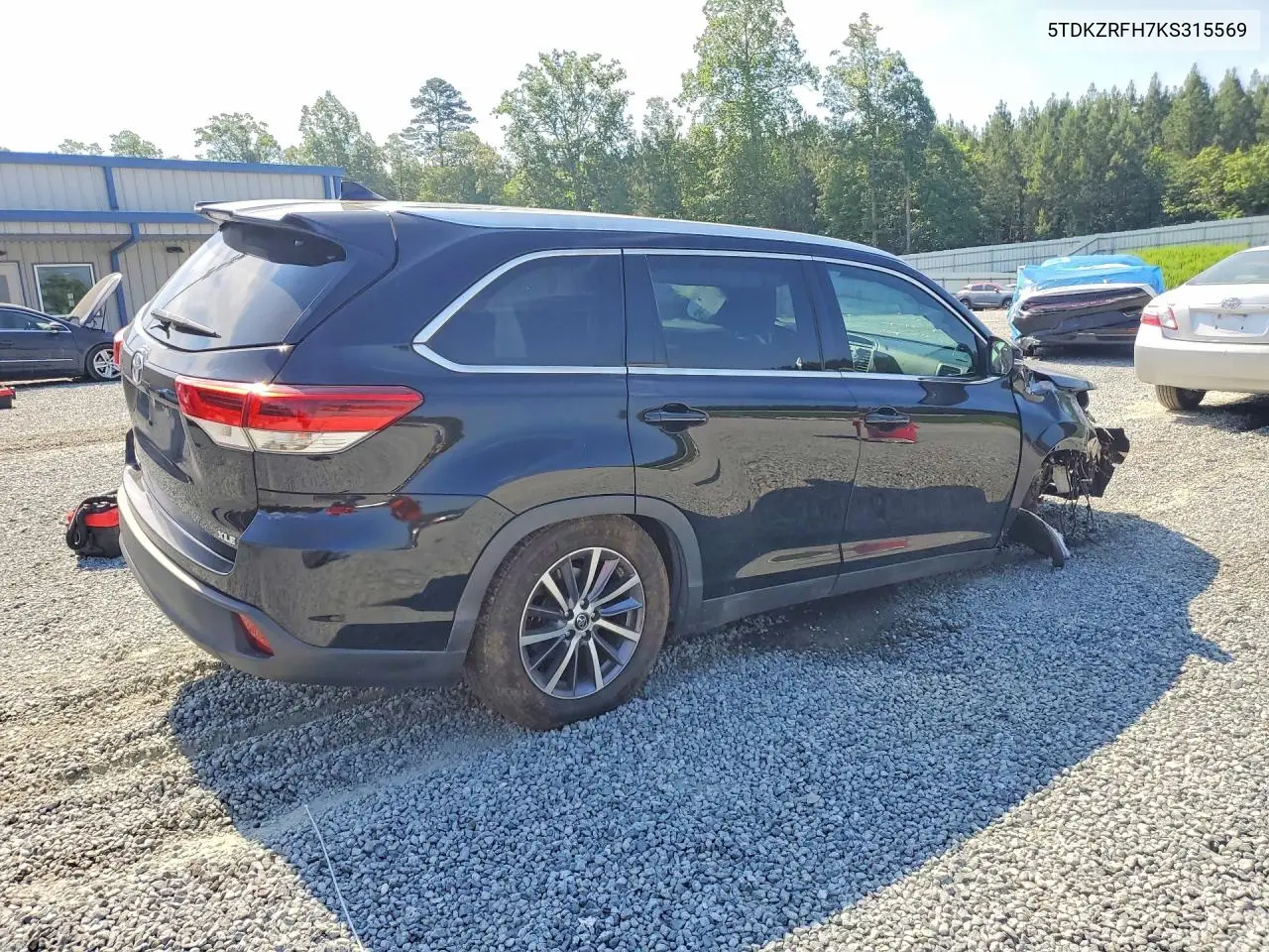 2019 Toyota Highlander Xle VIN: 5TDKZRFH7KS315569 Lot: 57141856