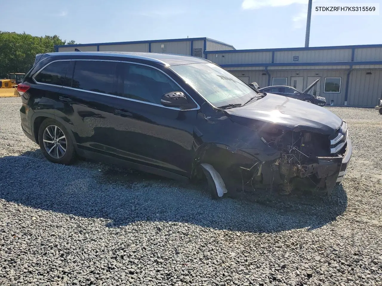 2019 Toyota Highlander Xle VIN: 5TDKZRFH7KS315569 Lot: 57141856