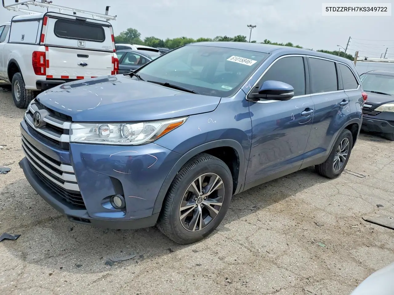 2019 Toyota Highlander Le Plus VIN: 5TDZZRFH7KS349722 Lot: 61015846