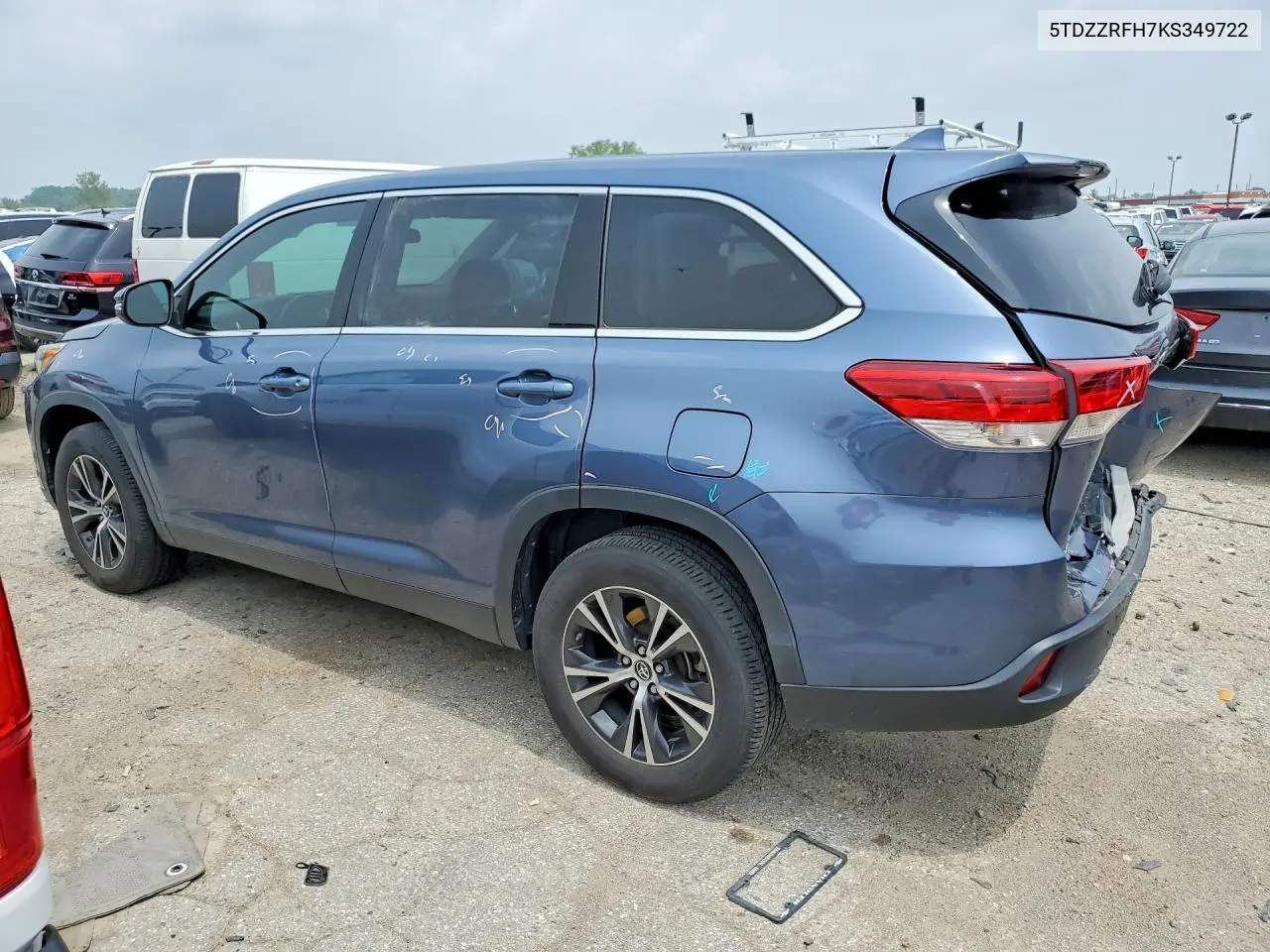 2019 Toyota Highlander Le Plus VIN: 5TDZZRFH7KS349722 Lot: 61015846