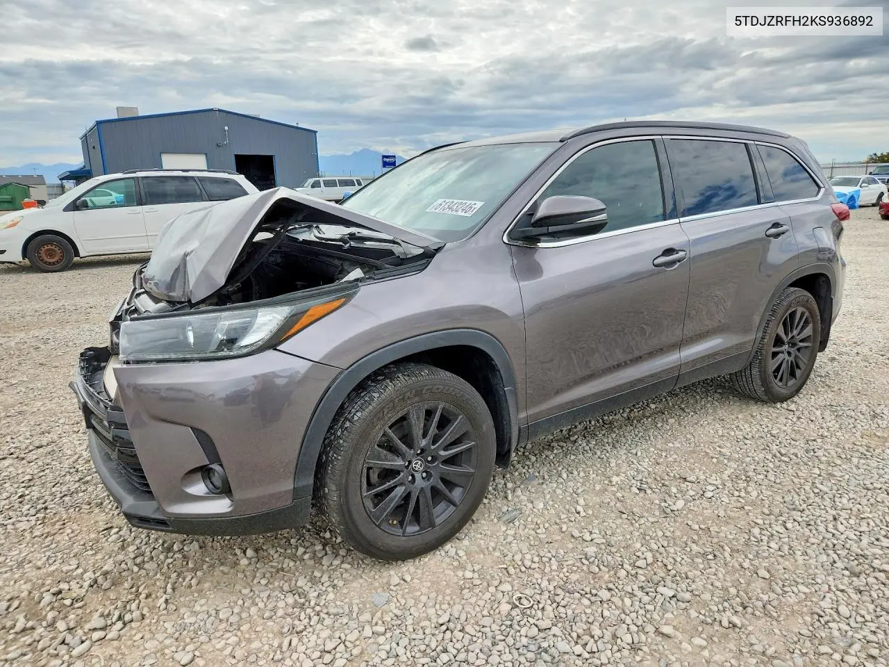 2019 Toyota Highlander Se VIN: 5TDJZRFH2KS936892 Lot: 61343246