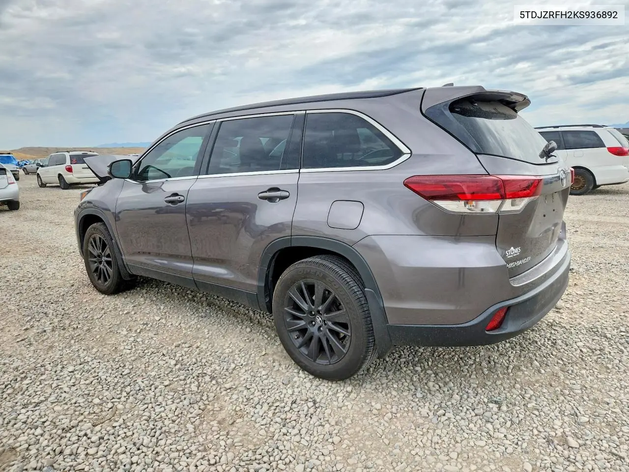 2019 Toyota Highlander Se VIN: 5TDJZRFH2KS936892 Lot: 61343246