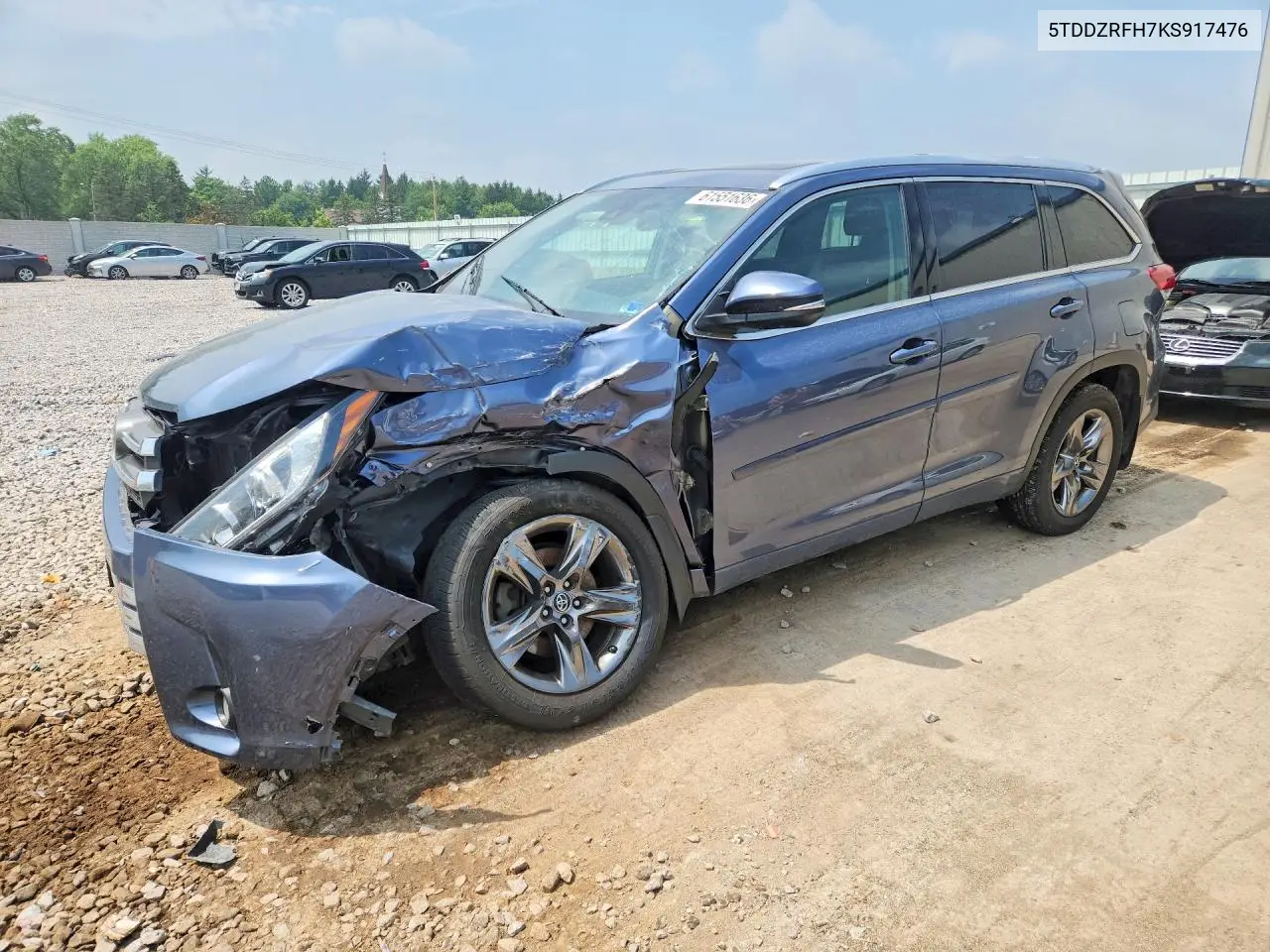 2019 Toyota Highlander Limited Platinum VIN: 5TDDZRFH7KS917476 Lot: 61551636