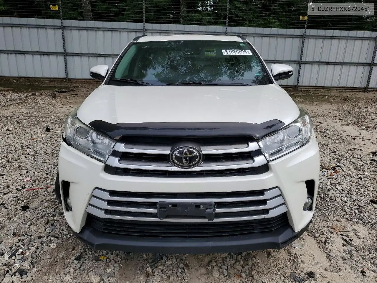 2019 Toyota Highlander Xle VIN: 5TDJZRFHXKS720451 Lot: 61860696