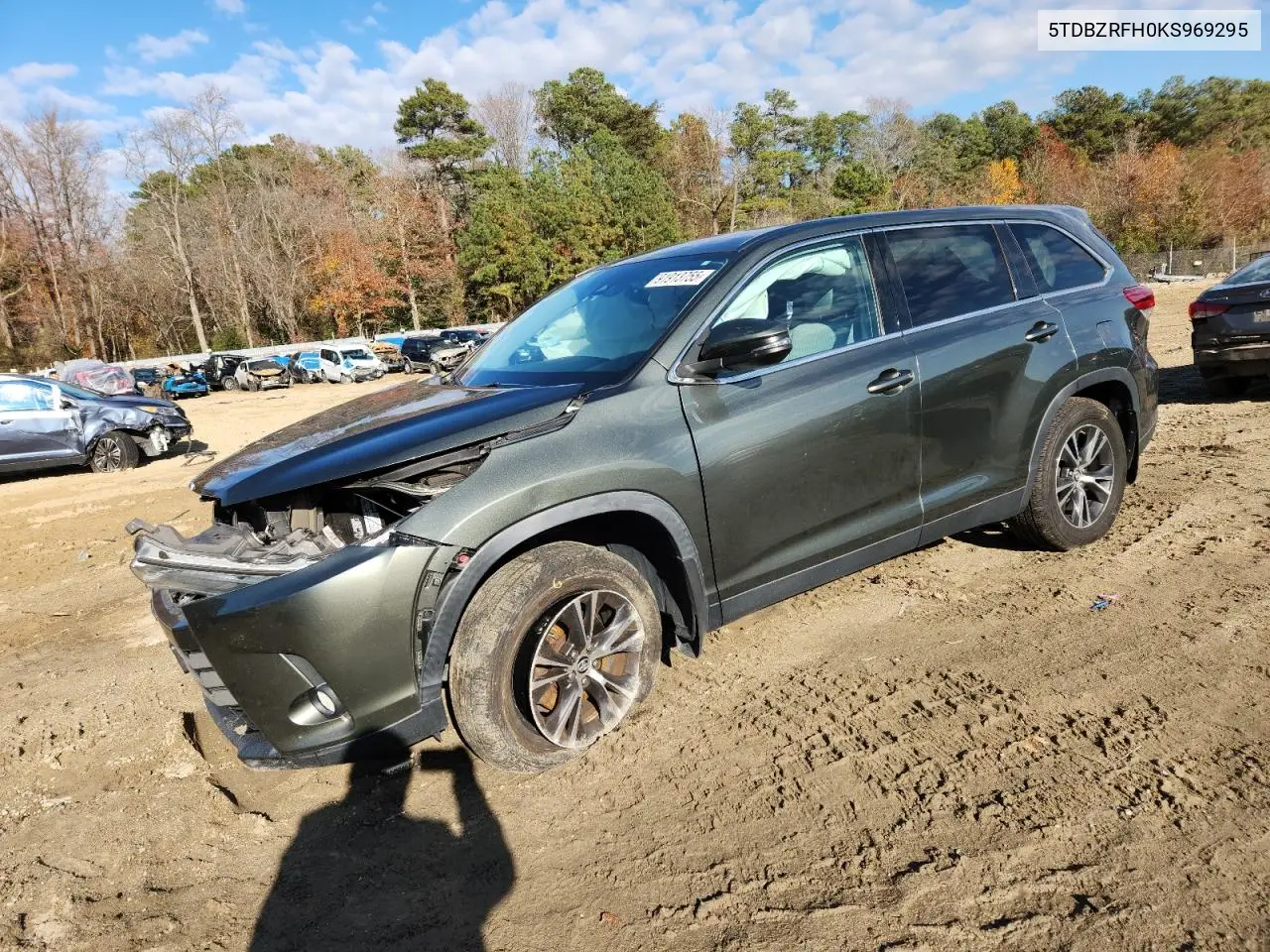 5TDBZRFH0KS969295 2019 Toyota Highlander Le