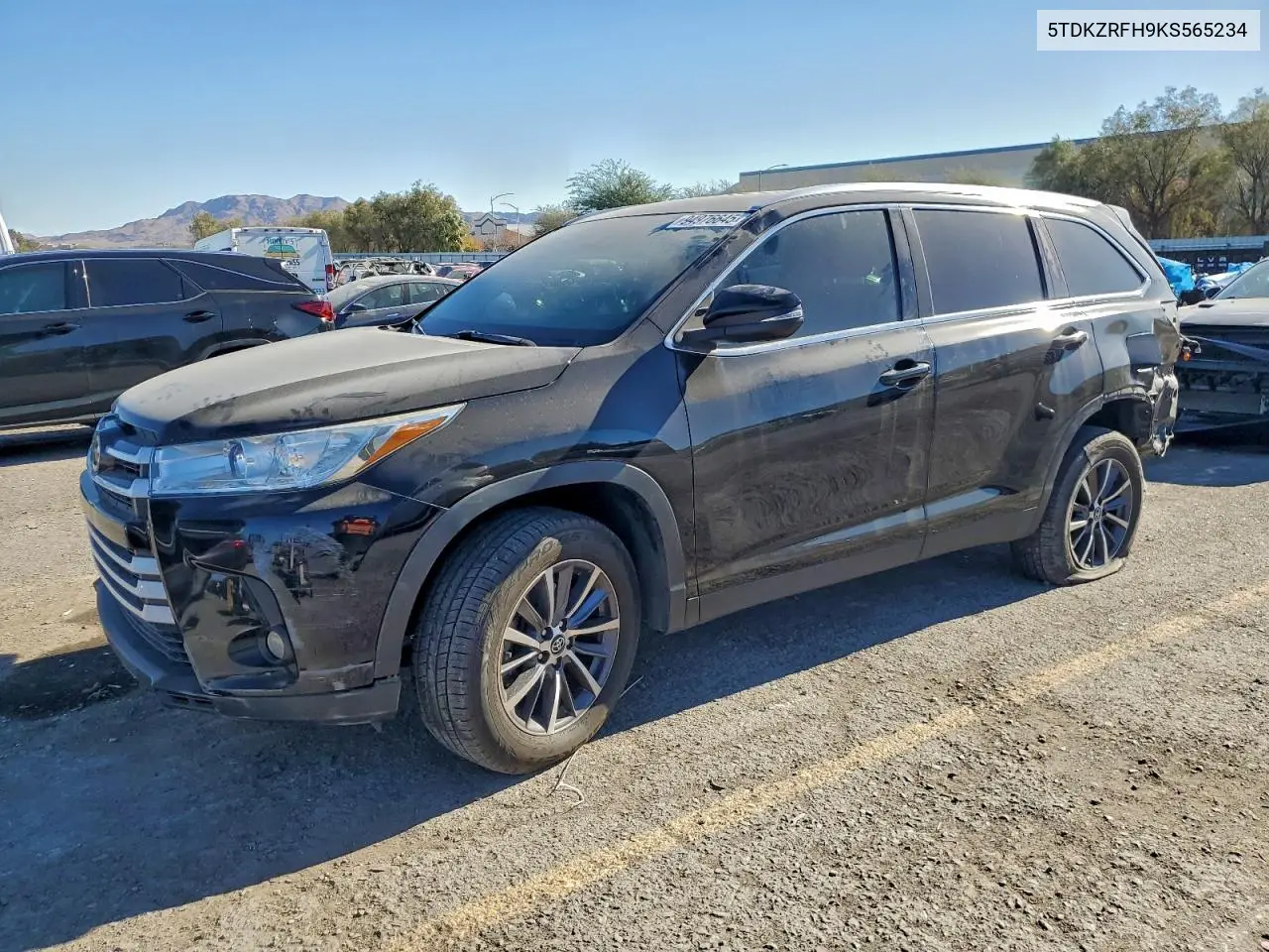 5TDKZRFH9KS565234 2019 Toyota Highlander Se