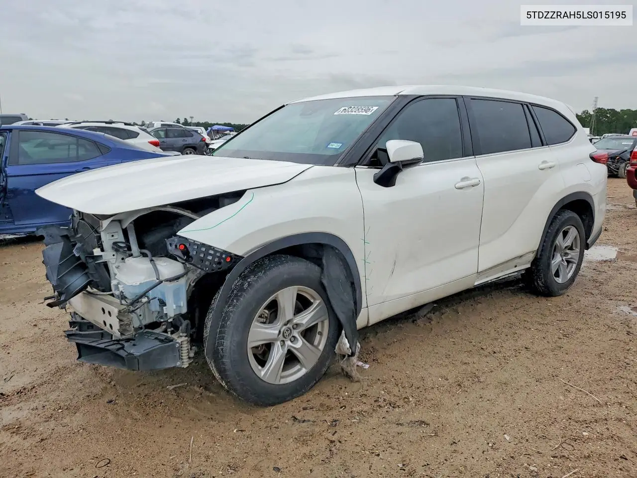 2020 Toyota Highlander Le VIN: 5TDZZRAH5LS015195 Lot: 60328596