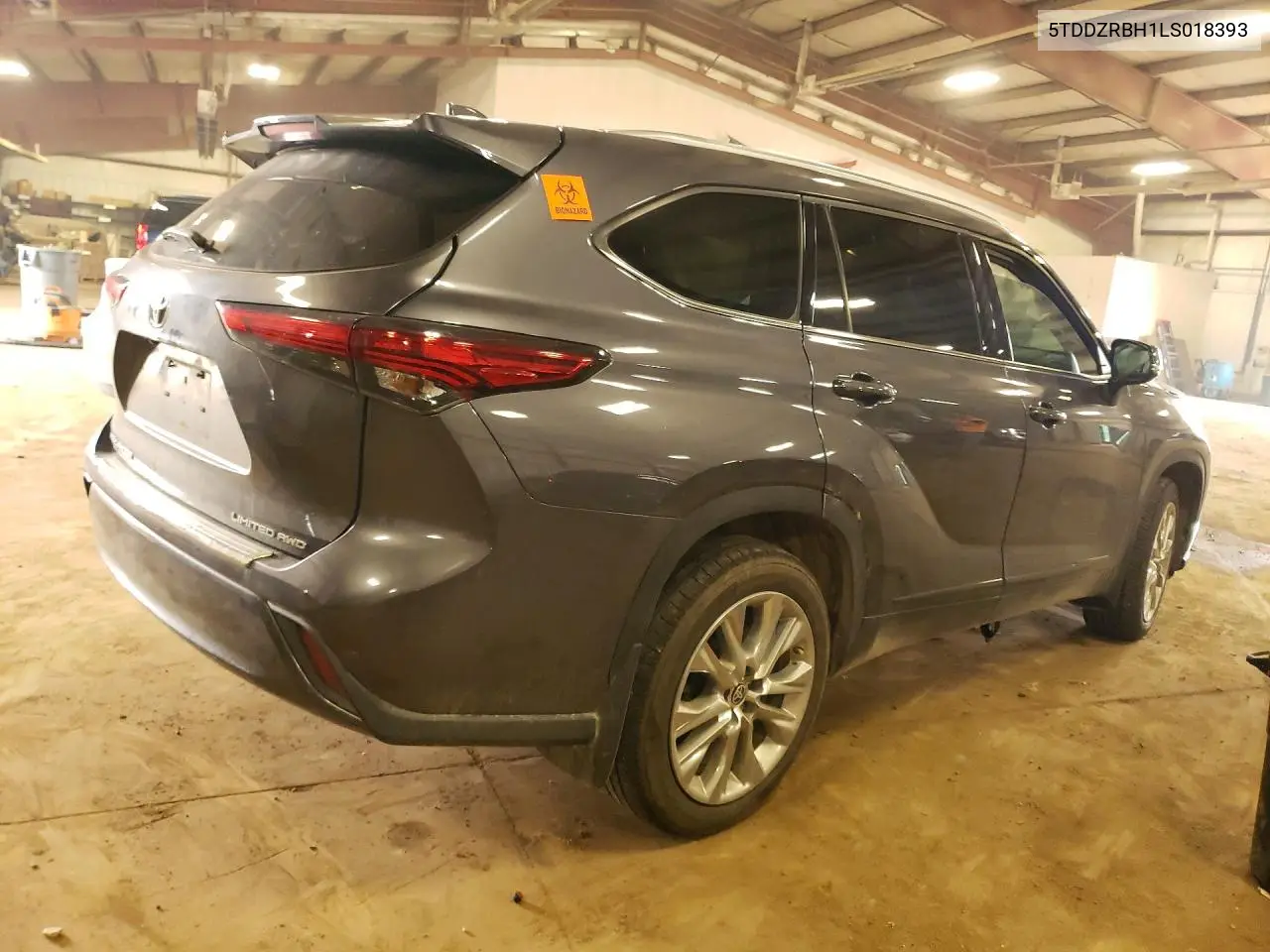 2020 Toyota Highlander Limited VIN: 5TDDZRBH1LS018393 Lot: 60718536