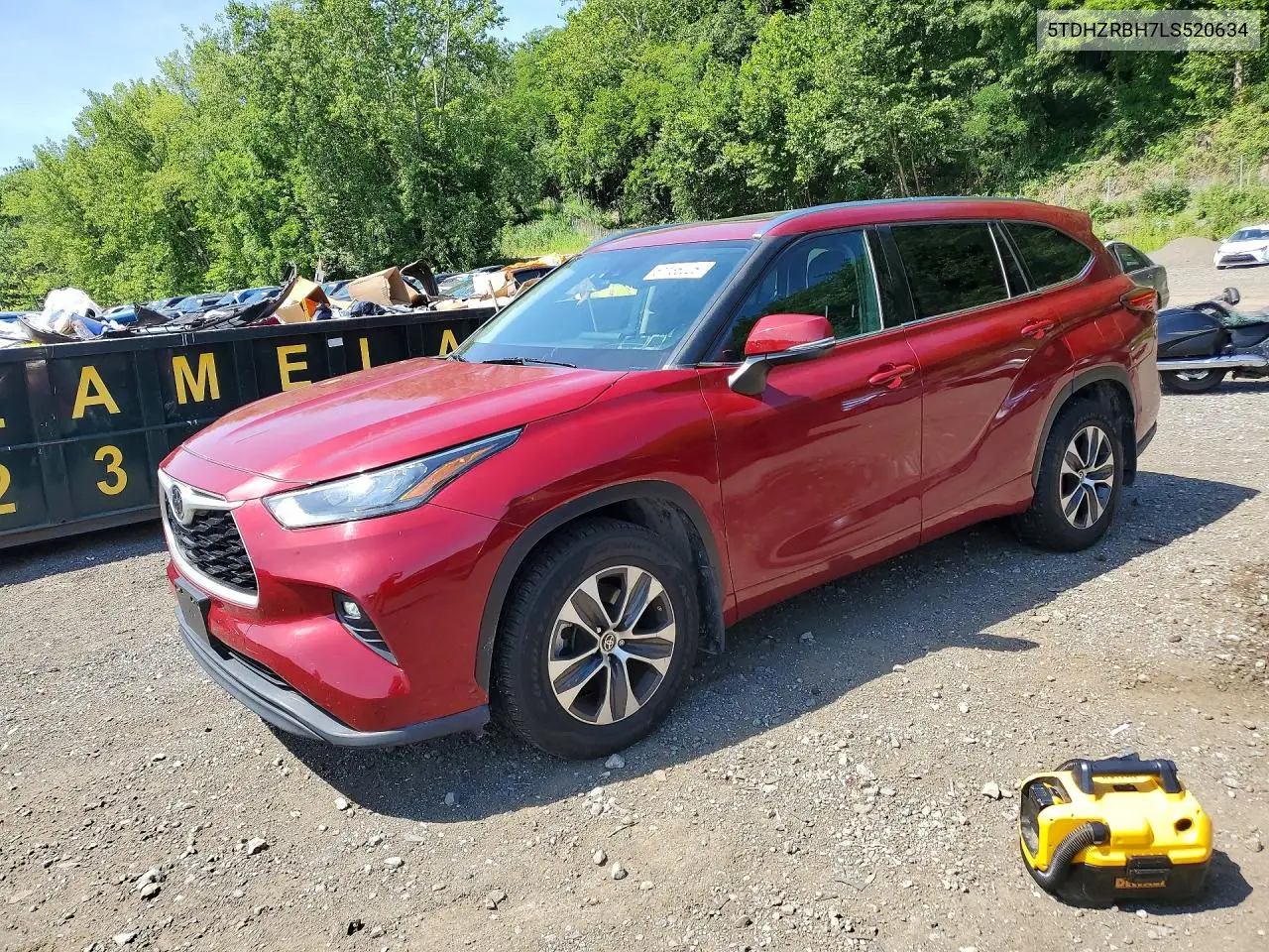2020 Toyota Highlander Xle VIN: 5TDHZRBH7LS520634 Lot: 61136226