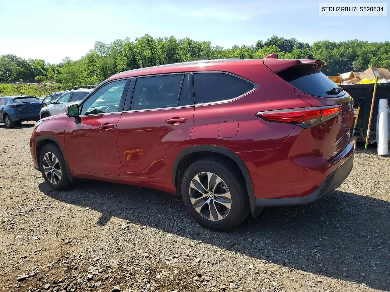 2020 Toyota Highlander Xle VIN: 5TDHZRBH7LS520634 Lot: 61136226