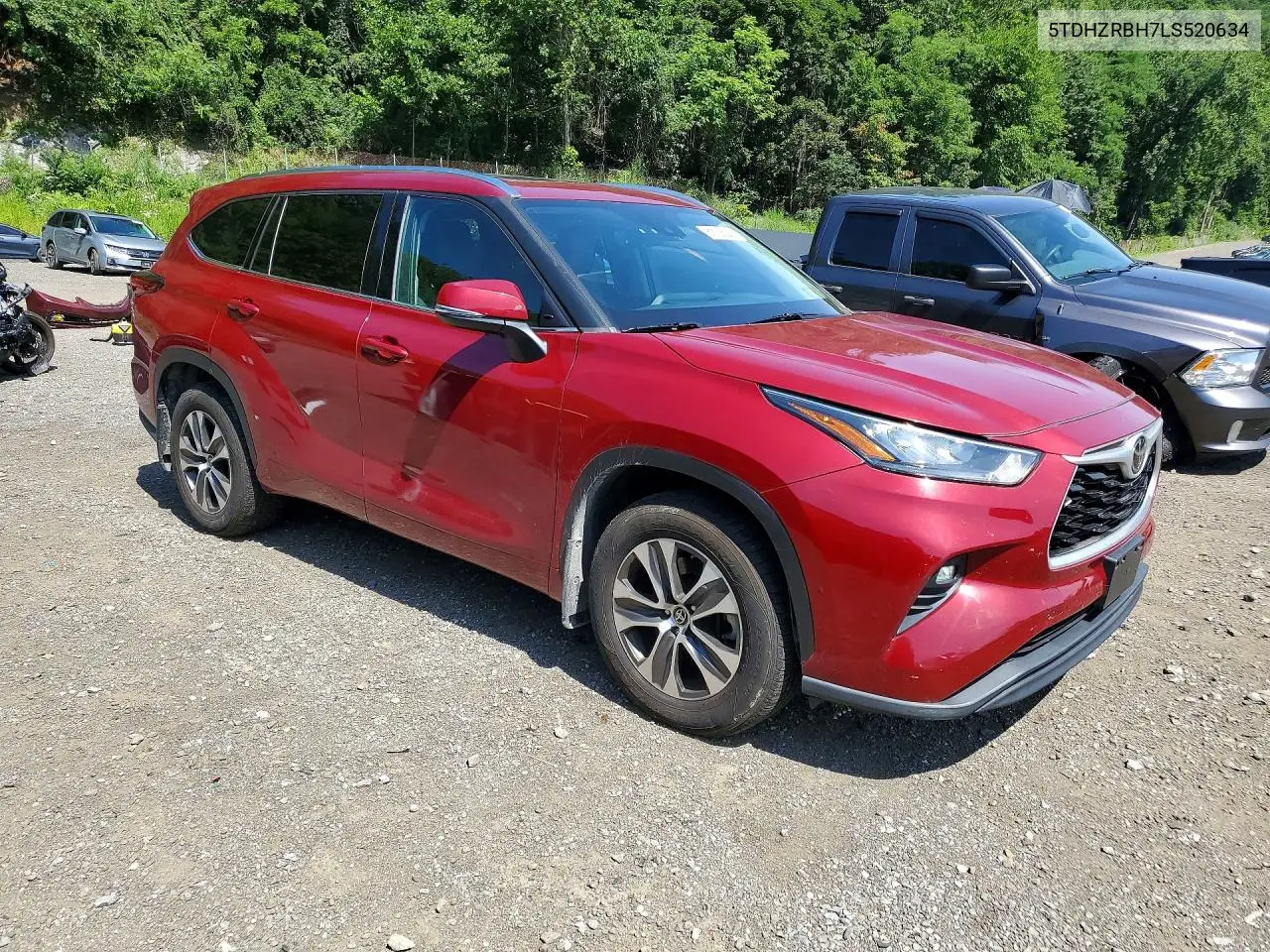 2020 Toyota Highlander Xle VIN: 5TDHZRBH7LS520634 Lot: 61136226