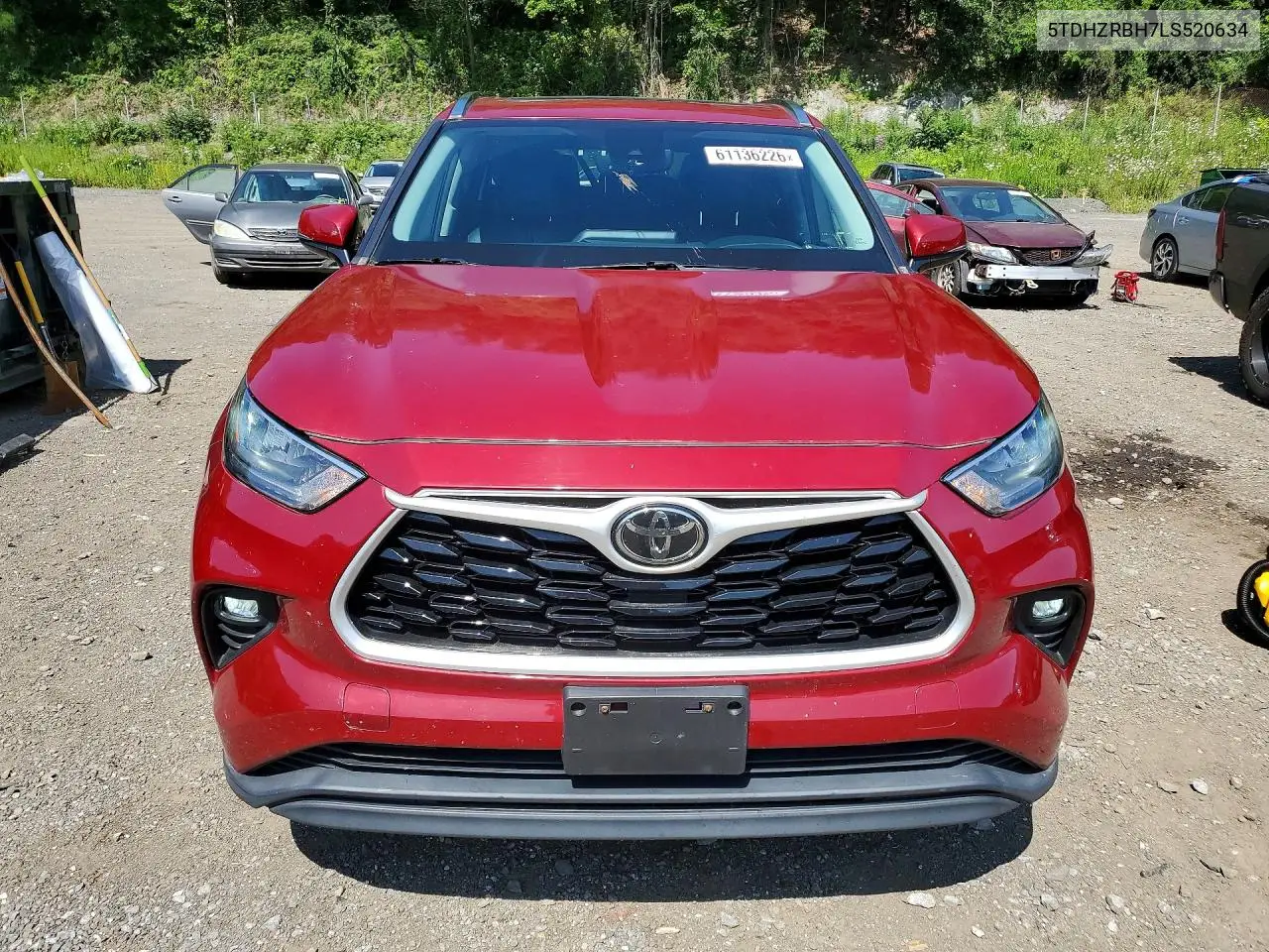 2020 Toyota Highlander Xle VIN: 5TDHZRBH7LS520634 Lot: 61136226