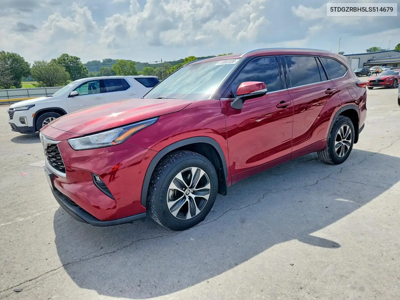 2020 Toyota Highlander Xle VIN: 5TDGZRBH5LS514679 Lot: 61882326