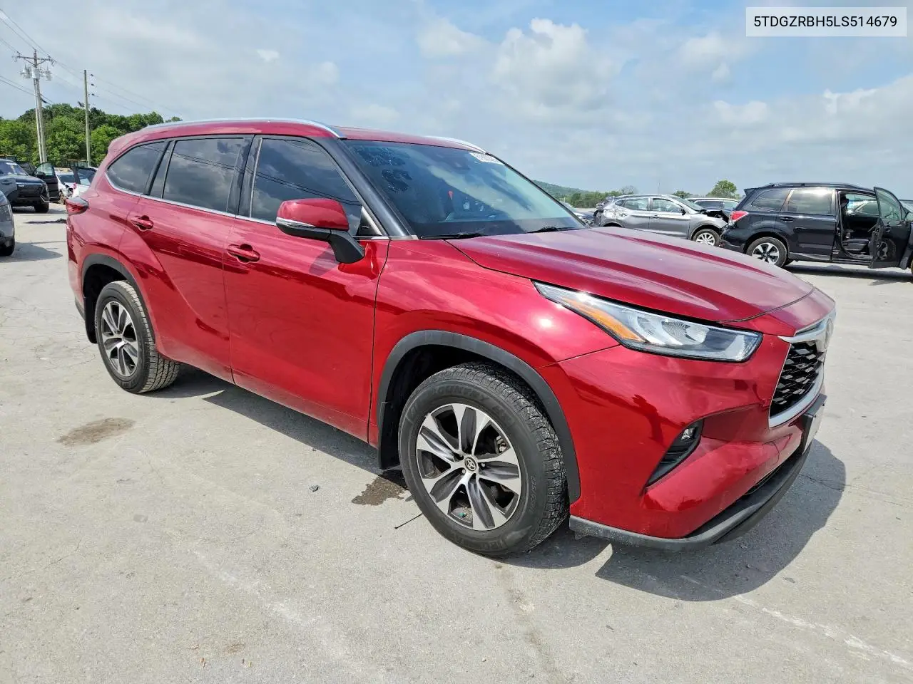 2020 Toyota Highlander Xle VIN: 5TDGZRBH5LS514679 Lot: 61882326