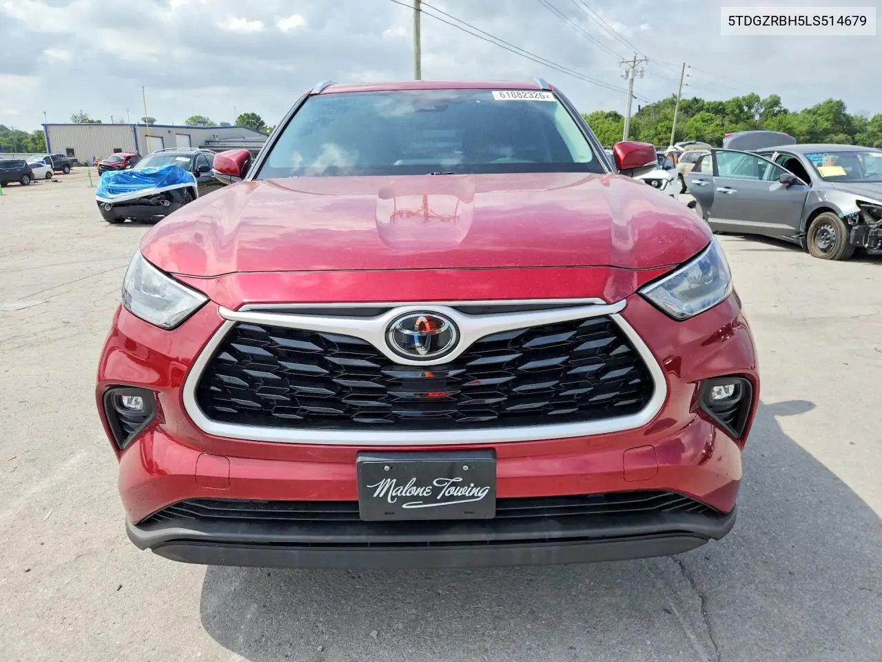 2020 Toyota Highlander Xle VIN: 5TDGZRBH5LS514679 Lot: 61882326