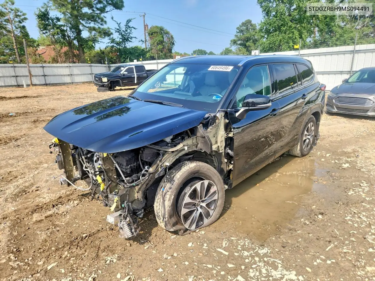 2021 Toyota Highlander Xle VIN: 5TDGZRBH9MS094491 Lot: 60649496