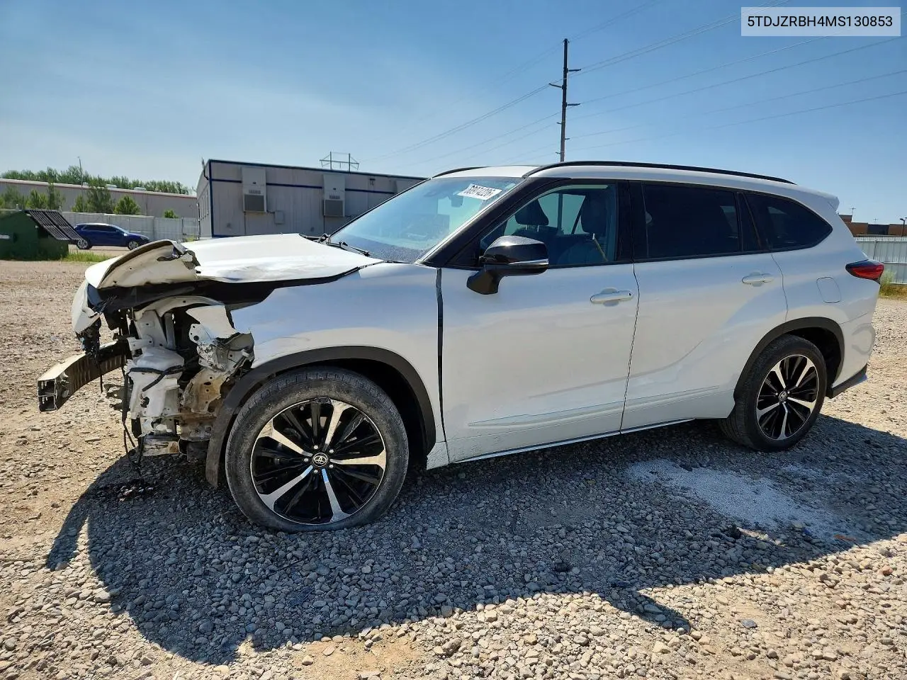 2021 Toyota Highlander Xse VIN: 5TDJZRBH4MS130853 Lot: 60974226