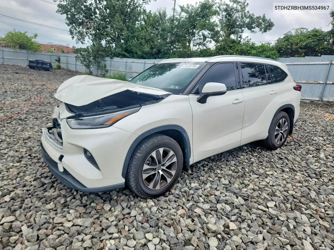 2021 Toyota Highlander Xle VIN: 5TDHZRBH3MS534967 Lot: 61436796