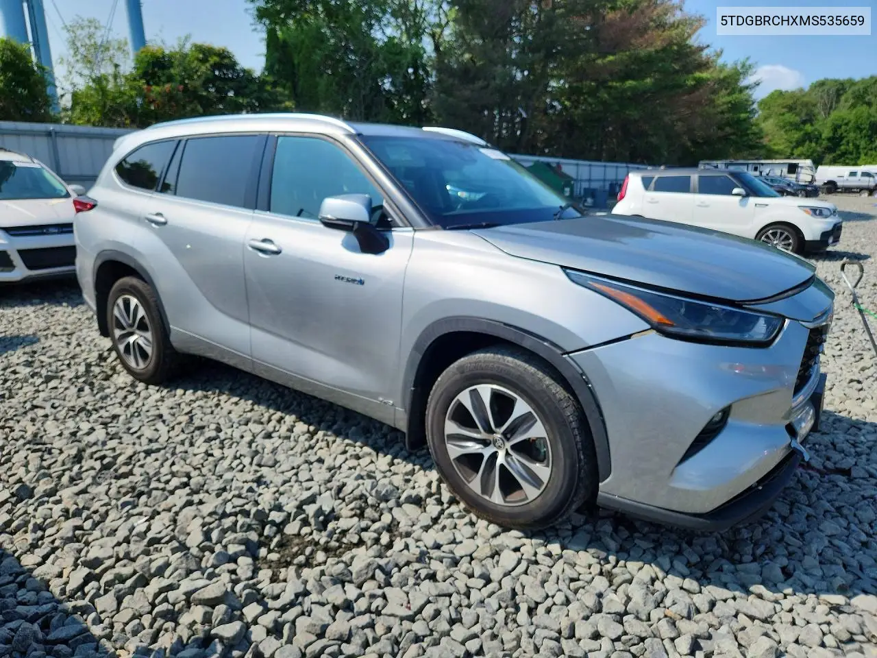 2021 Toyota Highlander Hybrid Xle VIN: 5TDGBRCHXMS535659 Lot: 61593056
