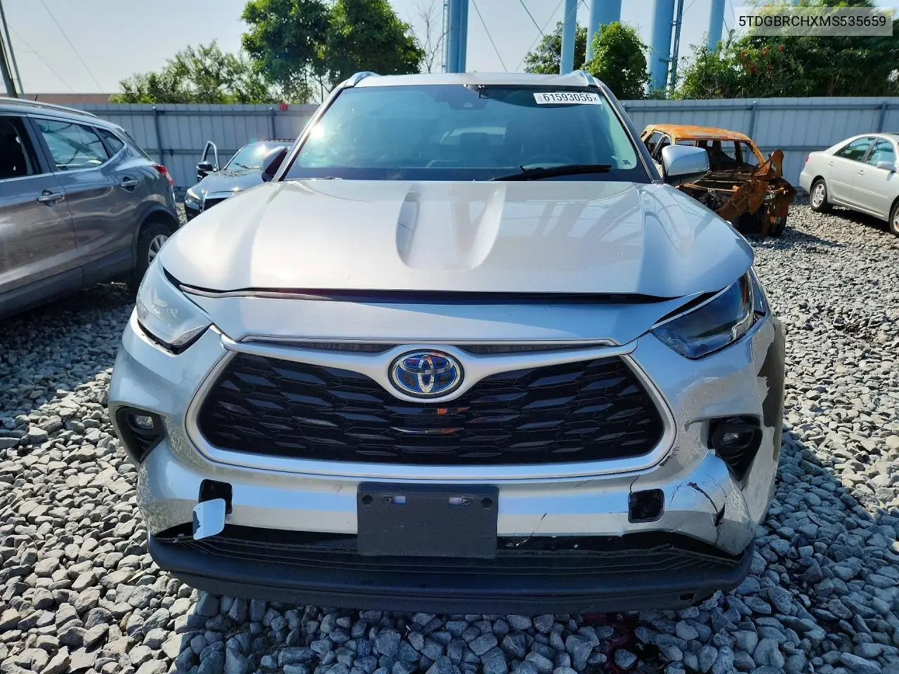 2021 Toyota Highlander Hybrid Xle VIN: 5TDGBRCHXMS535659 Lot: 61593056