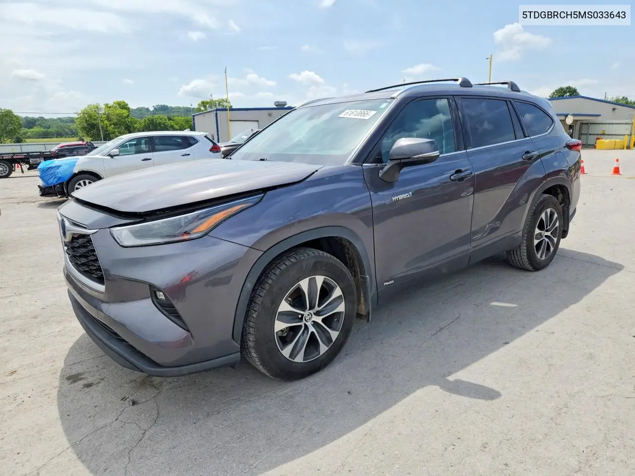 2021 Toyota Highlander Hybrid Xle VIN: 5TDGBRCH5MS033643 Lot: 61610866