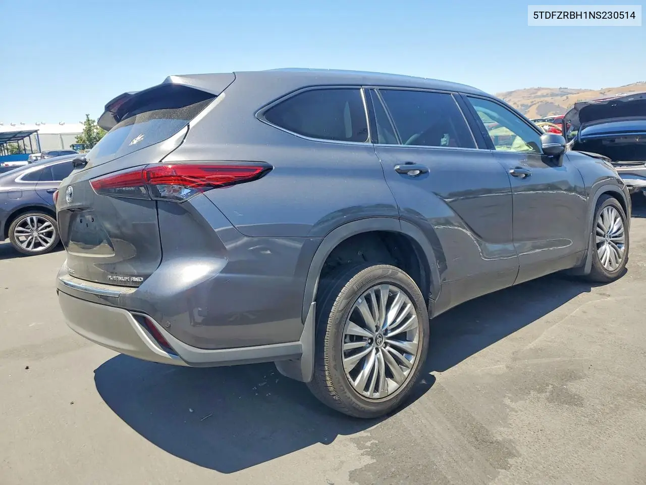 2022 Toyota Highlander Platinum VIN: 5TDFZRBH1NS230514 Lot: 57748936