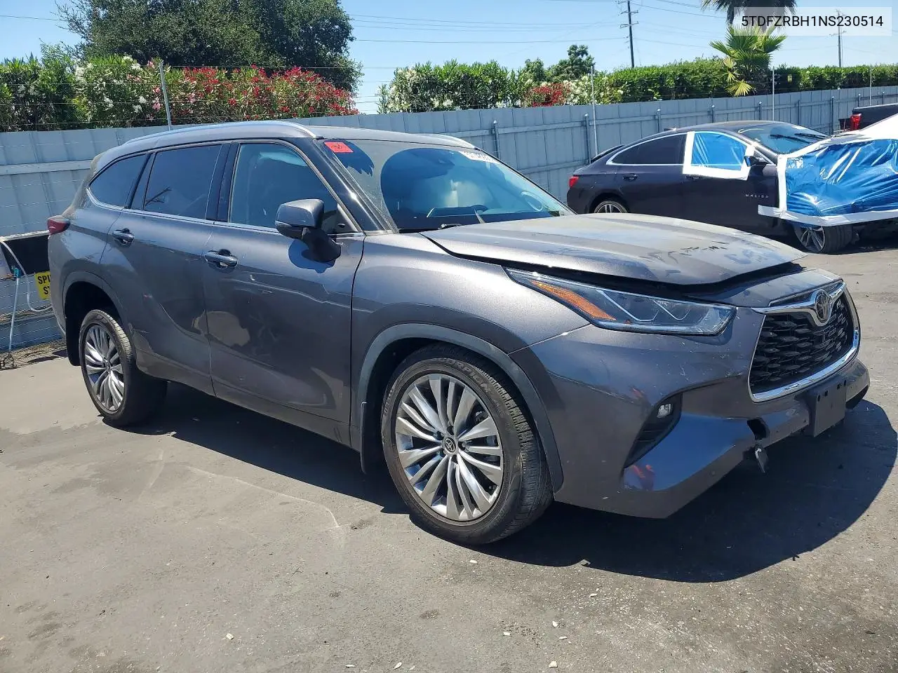 2022 Toyota Highlander Platinum VIN: 5TDFZRBH1NS230514 Lot: 57748936
