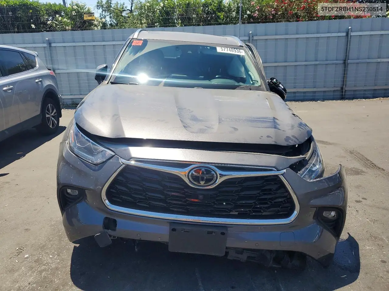 2022 Toyota Highlander Platinum VIN: 5TDFZRBH1NS230514 Lot: 57748936