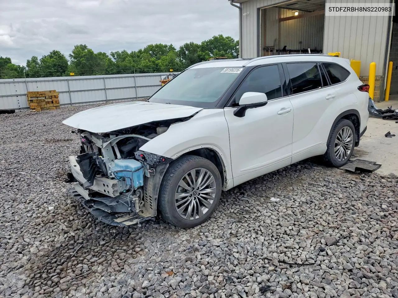 2022 Toyota Highlander Platinum VIN: 5TDFZRBH8NS220983 Lot: 58198226