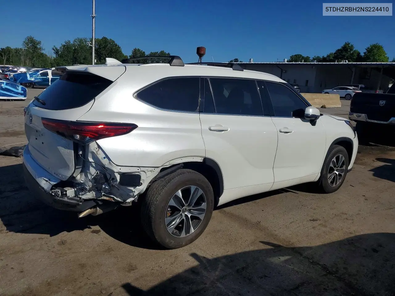 2022 Toyota Highlander Xle VIN: 5TDHZRBH2NS224410 Lot: 60747896