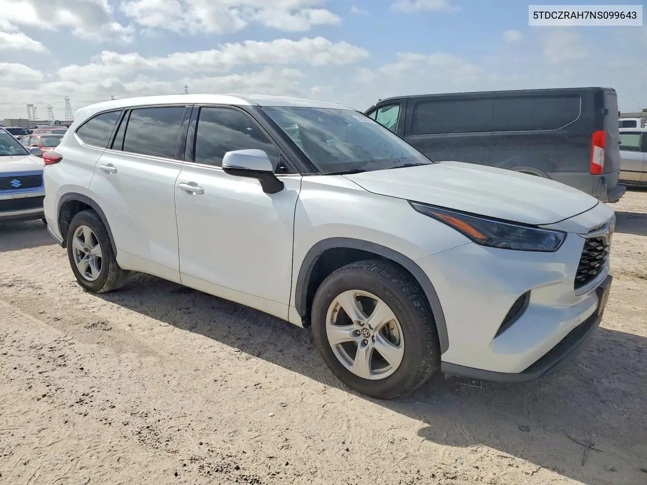 2022 Toyota Highlander L VIN: 5TDCZRAH7NS099643 Lot: 61002776