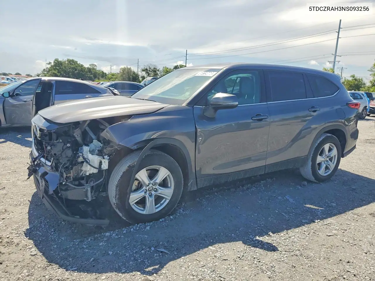 2022 Toyota Highlander L VIN: 5TDCZRAH3NS093256 Lot: 61564776