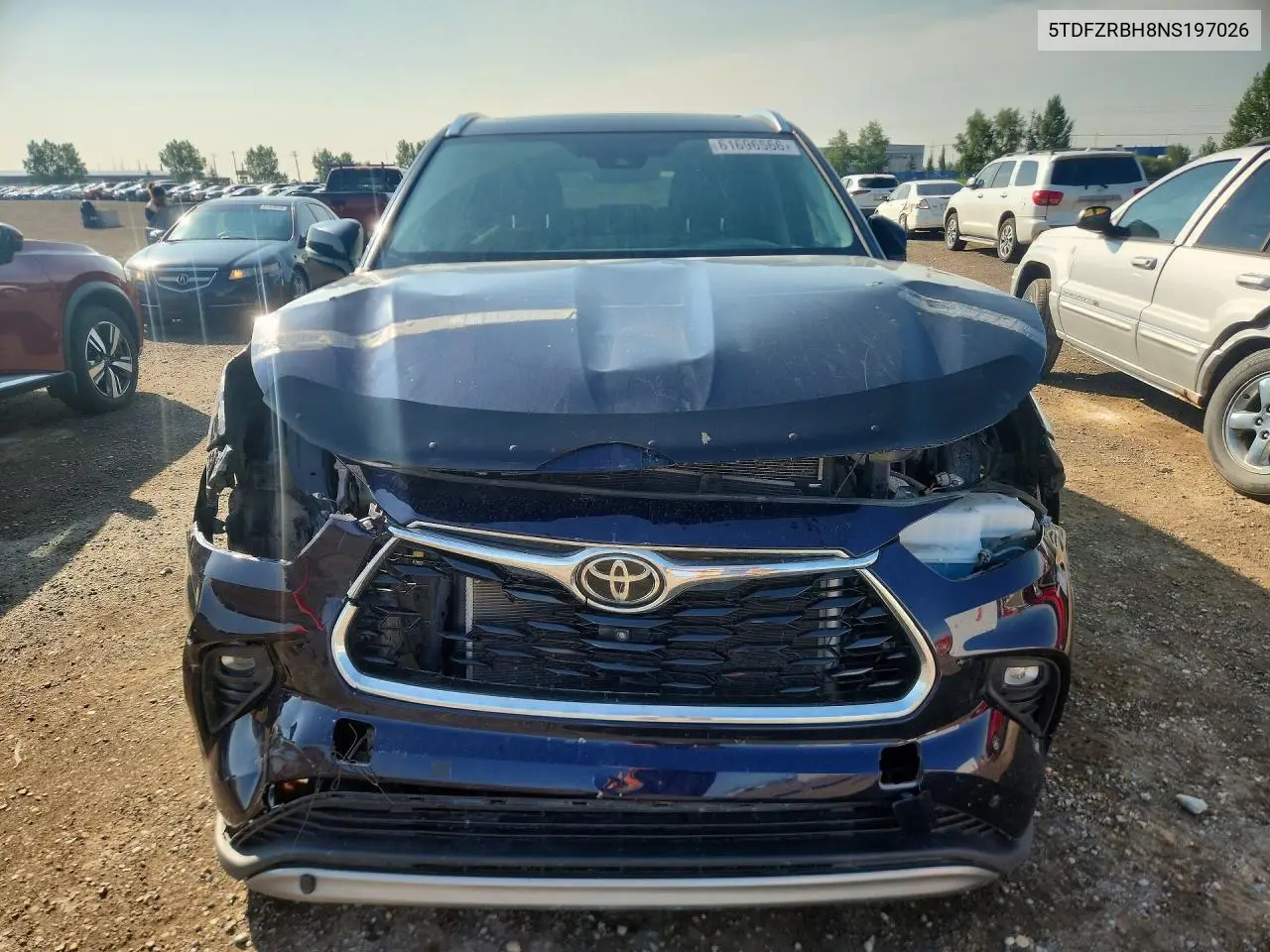 2022 Toyota Highlander Platinum VIN: 5TDFZRBH8NS197026 Lot: 61696566