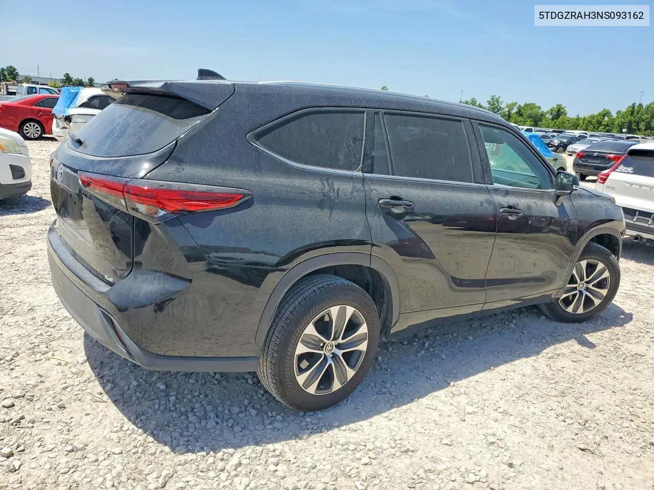 2022 Toyota Highlander Xle VIN: 5TDGZRAH3NS093162 Lot: 61714366