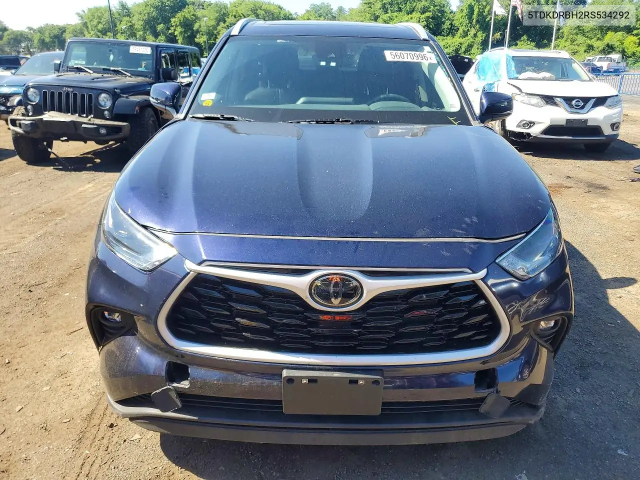 2024 Toyota Highlander Xle VIN: 5TDKDRBH2RS534292 Lot: 56070996