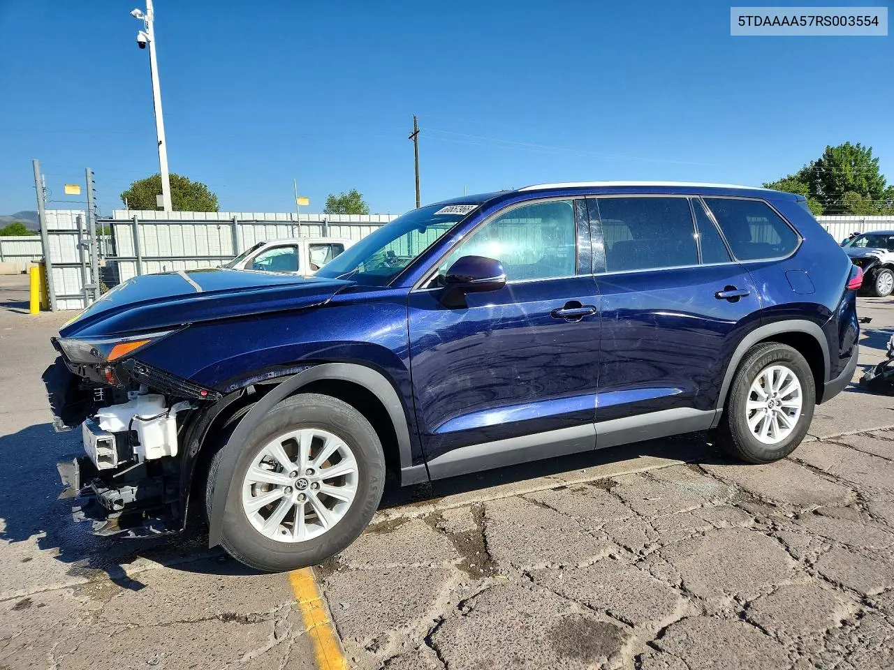 2024 Toyota Grand Highlander Xle VIN: 5TDAAAA57RS003554 Lot: 60657966
