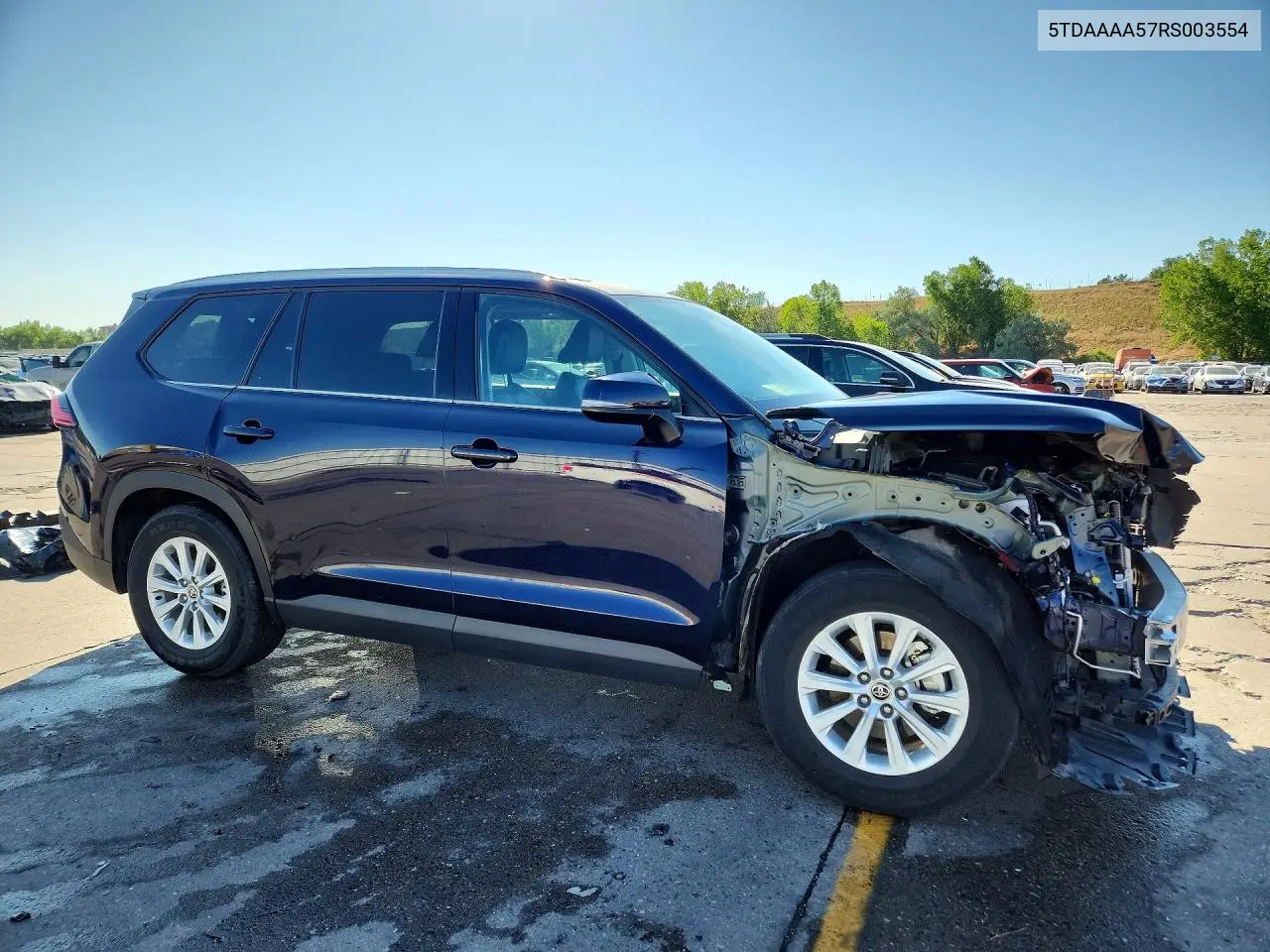 2024 Toyota Grand Highlander Xle VIN: 5TDAAAA57RS003554 Lot: 60657966