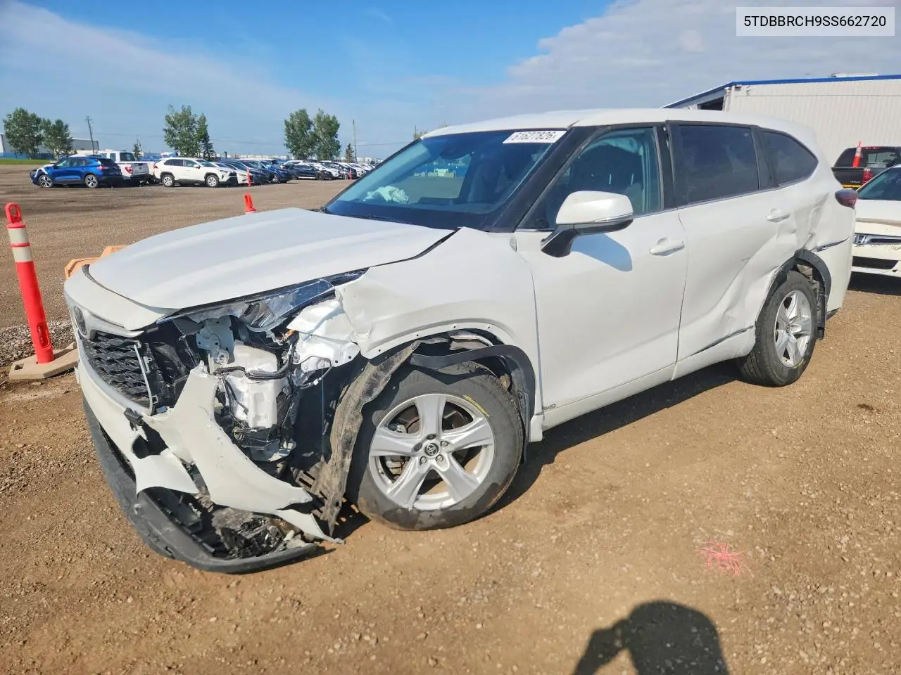 2025 Toyota Highlander Hybrid Le VIN: 5TDBBRCH9SS662720 Lot: 61627826