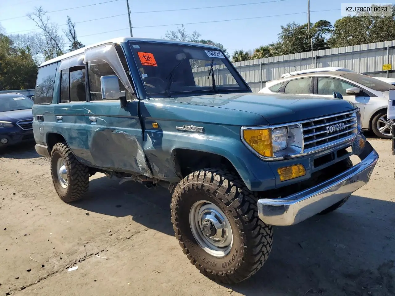 1993 Toyota Land Cruis VIN: KZJ780010073 Lot: 76450275
