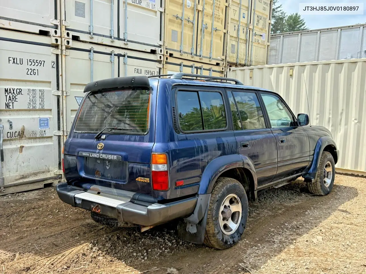 1997 Toyota Land Cruiser Hj85 VIN: JT3HJ85J0V0180897 Lot: 55885246