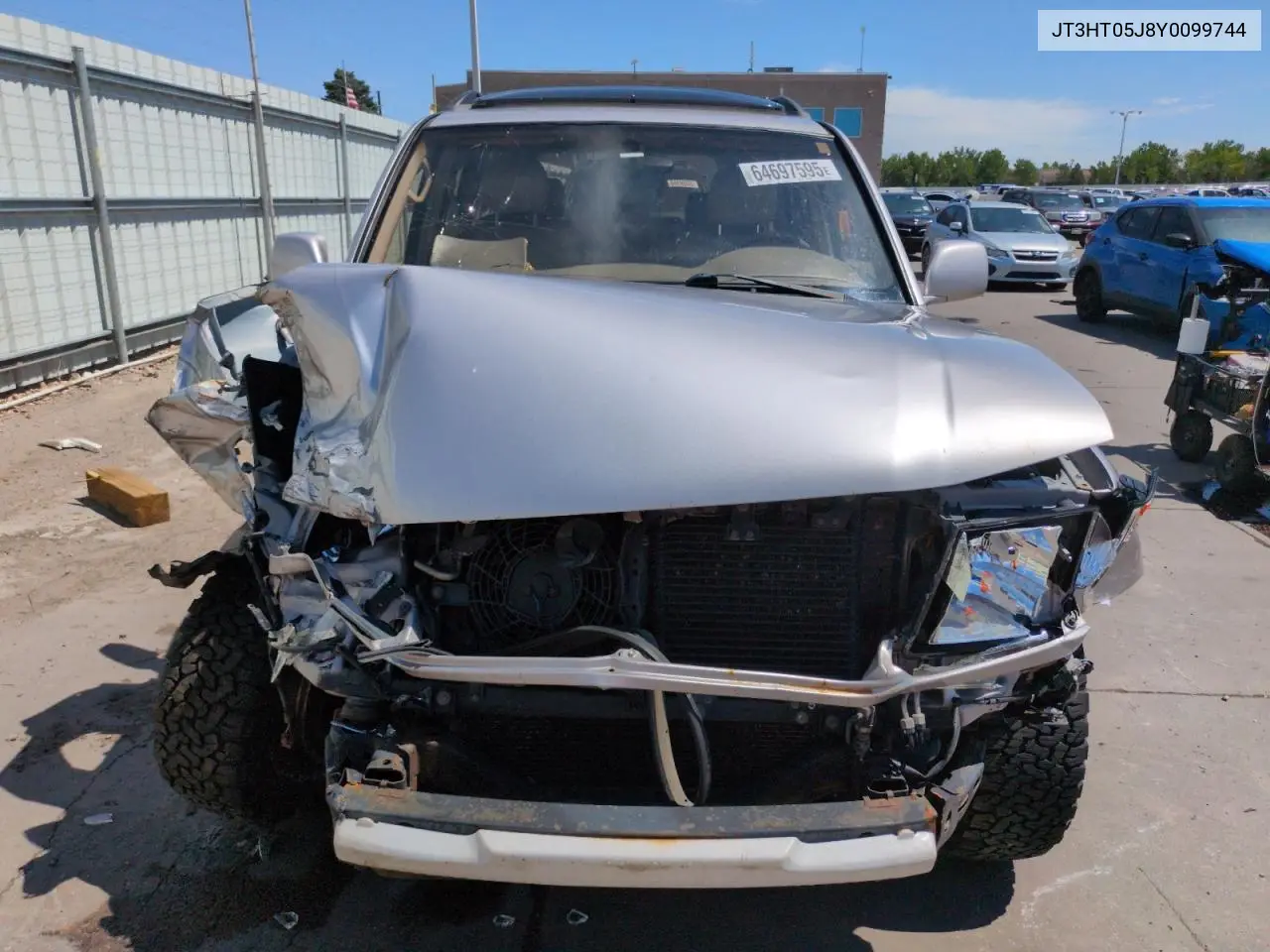 2000 Toyota Land Cruiser Base VIN: JT3HT05J8Y0099744 Lot: 64697595