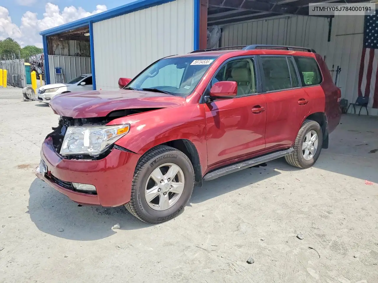 2008 Toyota Land Cruiser Base VIN: JTMHY05J784000191 Lot: 59734536