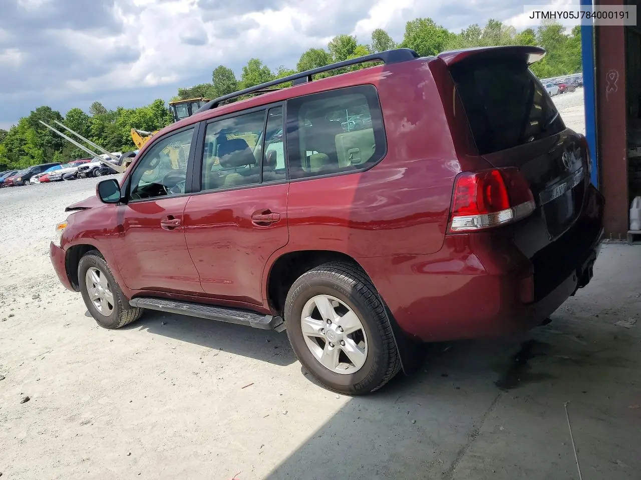 2008 Toyota Land Cruiser Base VIN: JTMHY05J784000191 Lot: 59734536