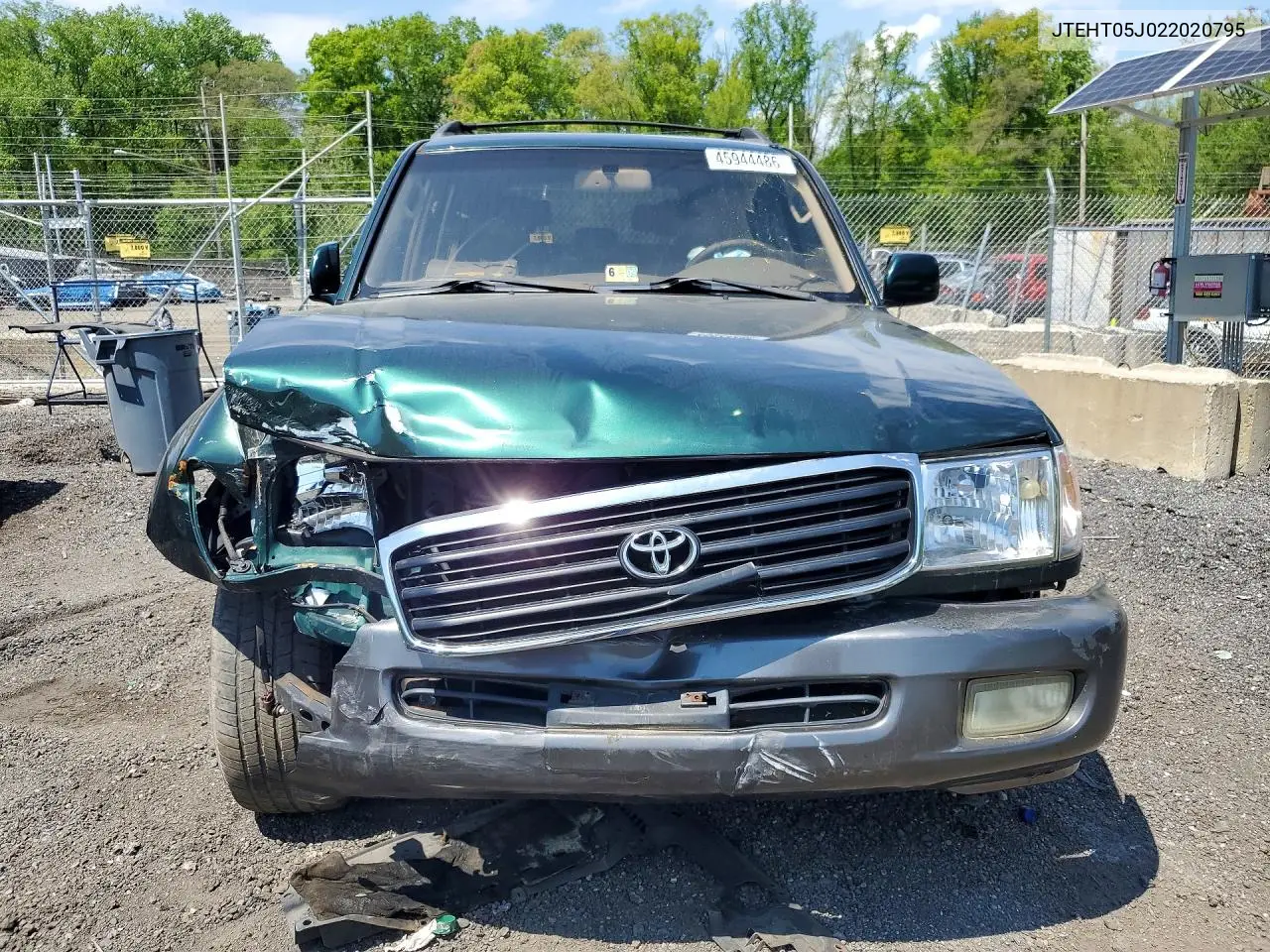 2002 Toyota Land Cruiser Base VIN: JTEHT05J022020795 Lot: 45944486