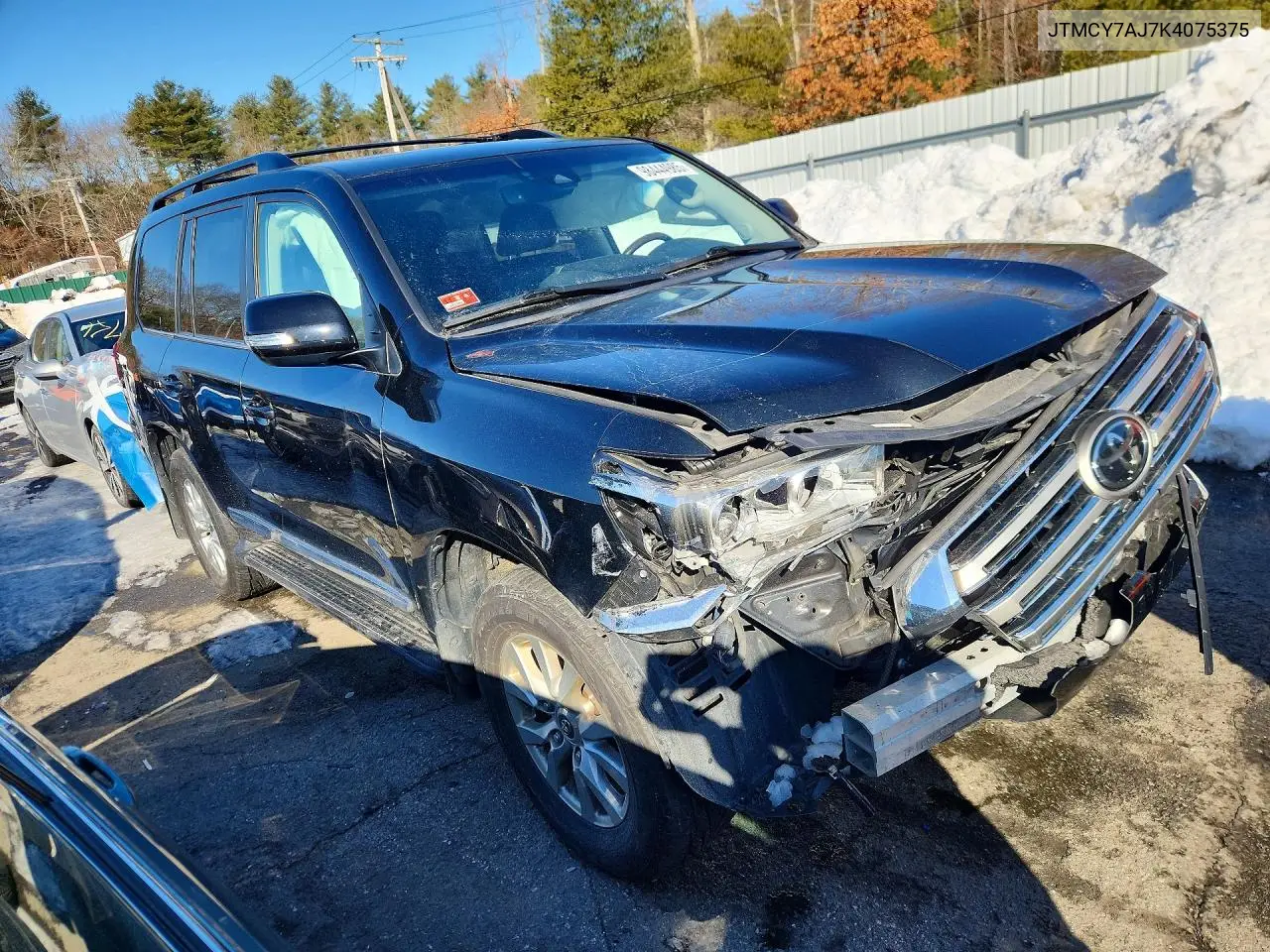 2019 Toyota Land Cruiser Vx-R VIN: JTMCY7AJ7K4075375 Lot: 98444985