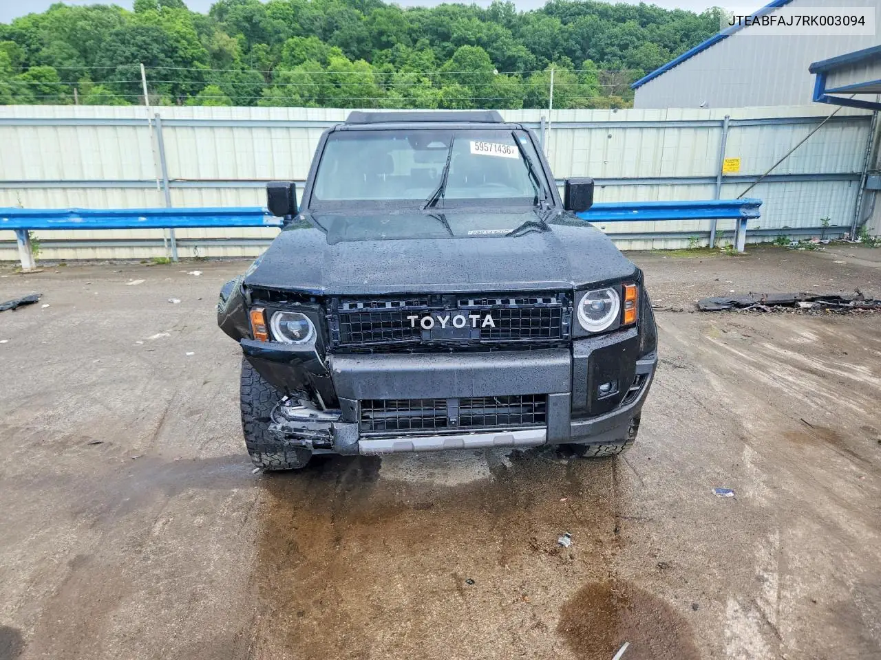 2024 Toyota Land Cruiser First Edition VIN: JTEABFAJ7RK003094 Lot: 59571436