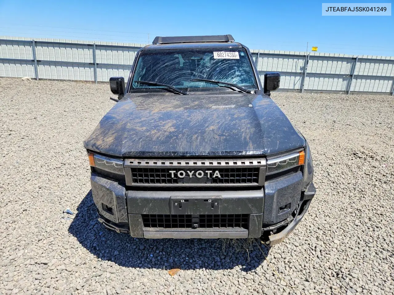 2025 Toyota Land Cruiser Base VIN: JTEABFAJ5SK041249 Lot: 60274386